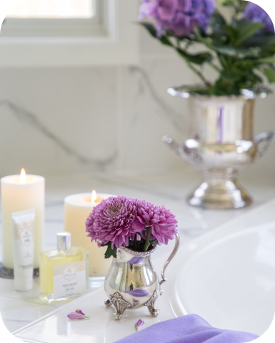 bathroom florals